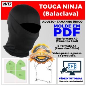 Molde Touca Ninja Balaclava Novo Anuncio