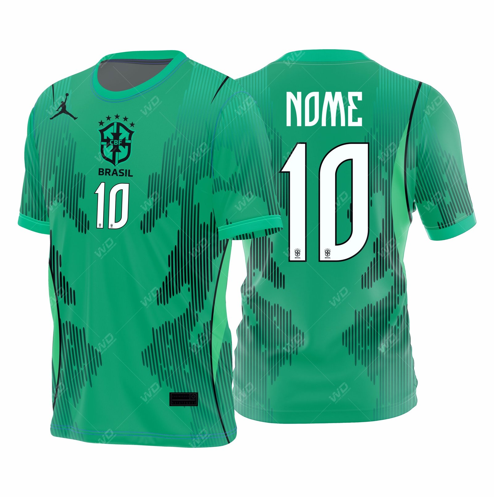 Arte Vetor Camisa Torcedor Brasil Copa do Mundo 2026 + Fontes Oficiais Editáveis