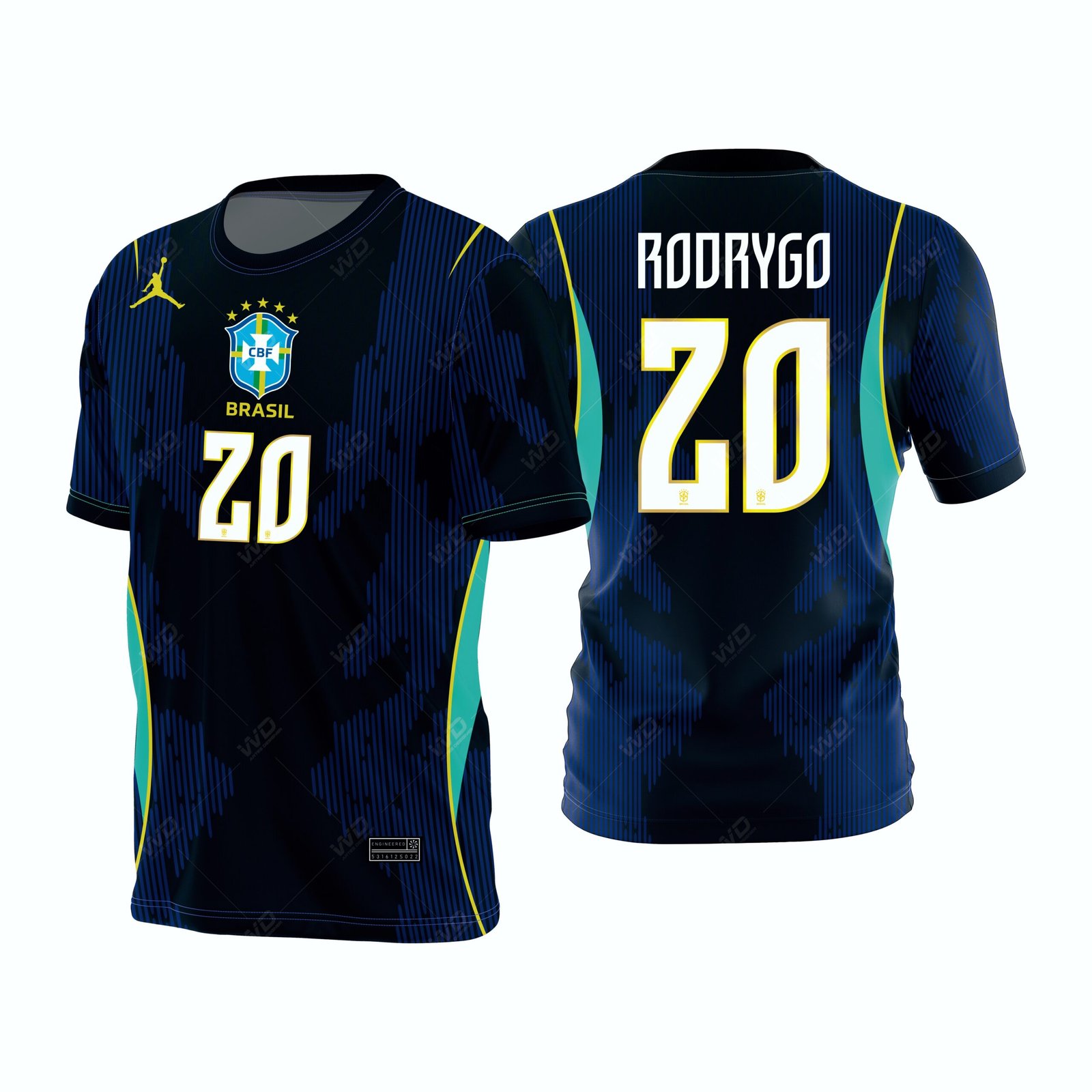 Arte Vetor 2ª Camisa Brasil Copa do Mundo 2026 Premium +Fontes Editáveis + Brinde
